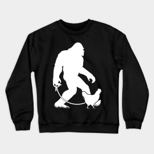 Bigfoot Walking Chicken Crewneck Sweatshirt
